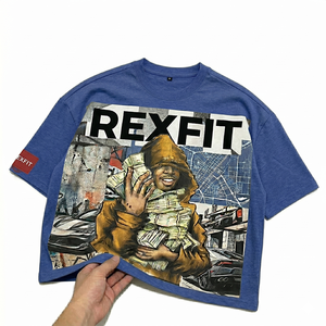 Camiseta Extra Grande Personalizada - Camiseta de Algodón de Alta Calidad para Hombre |   Camiseta con Estampado Personalizado de Estilo Urbano Único - Product Image 3