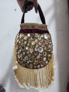 Bolso de Hombro para Mujer con Bordado de Cuentas, Borlas y Patrón Floral, Estilo Bohemio, Dos Asas, para Uso Diario, Compras y Actividades al Aire Libre en Todas las Estaciones - Product Image 4