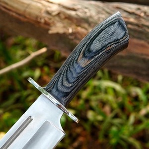 Couteau artisanal sur mesure en acier inoxydable avec manche en bois Pakka de 15 pouces et embout en acier - Product Image 4