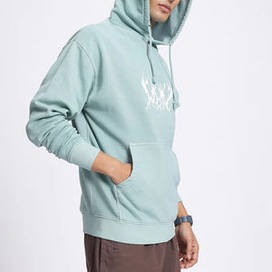 Ventes en gros de sweats à capuche pour hommes en coton 100% de qualité supérieure, épais, en molleton français, surdimensionnés, avec logo personnalisé, streetwear, pull-over uni pour hommes - Product Image 5