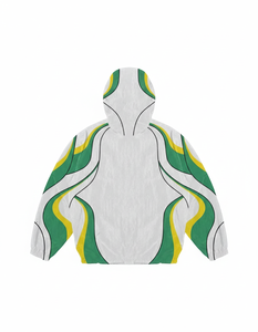 Ensemble de survêtement en satin à carreaux avec logo personnalisé, style streetwear d'hiver, avec bordure réfléchissante, combinaison 2 pièces par Muid Industry - Product Image 3