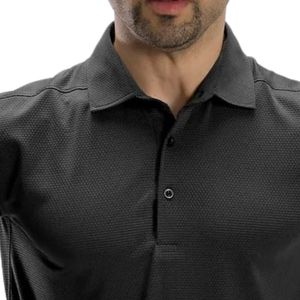 Men <b>Black</b> <b>Polo</b> Shirt Short Sleeve Collared T Shirt Casual Golf Sportswear <b>Top</b> Custom Logo Manufacturer Wholesale Apparel - Product Image 2