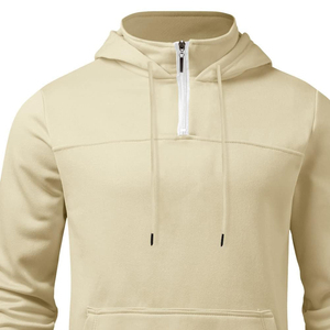 Custom Men Half Zip Color <b>Block</b> Hoodie Pullover Fleece Streetwear Casual Winter OEM Wholesale Manufacturer - Product Image 5