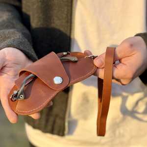 Handmade Genuine Leather Glasses Protector <b>Slim</b> Cowhide Pouch Luxury Vintage Reading Eyewear Case Cover Bag LGC-0047 - Product Image 2