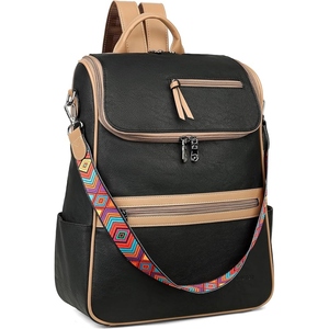 Mochila de cuero de cabra para mujer, mochila estructurada elegante de gran capacidad, diseñada para viajes diarios y uso profesional - Product Image 4