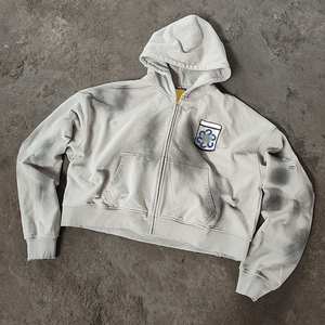 Hoodies noirs en gros pour femmes, personnalisables avec logo, à manches longues, couleur unie, coupe courte, pour la vente en gros OEM - Product Image 1