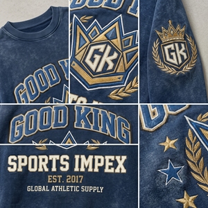 เสื้อสเวตเชิ้ตคอกลมทรงวินเทจสำหรับผู้ชาย ผ้าคอตตอนฟลีซหนานุ่ม สไตล์สตรีทแวร์ เหมาะสำหรับฤดูหนาว รับผลิตแบบ OEM ODM - Product Image 4
