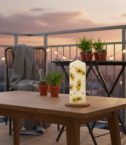 Bougie décorative en cire de soja faite à la main, écologique, à motif tournesol, pour la maison, les fêtes, Noël et les décorations d'anniversaire - Product Image 2
