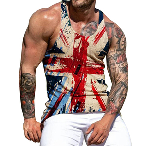 Camiseta sin Mangas para Hombre, Cuello Redondo, Tejido Transpirable de Secado Rápido, Ecológica, Impresión Digital de Alta Calidad, 100% Algodón, Estilo Urbano - Product Image 3