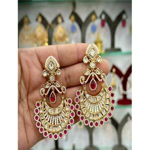 Magníficos Pendientes de Moissanita de Primera Calidad en Latón Chapado en Oro para Mujeres y Chicas, Ideales para Fiestas Nocturnas y Eventos de Moda - Product Image 2