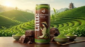 325ml Matcha <b>Chocolate</b> Latte Juice Drink NFC Fruit Beverage Can <b>Tinned</b> Packaging - Product Image 1