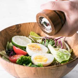 Moulin à sel et à poivre en bois de caoutchouc, moulin à épices manuel, broyeur d'assaisonnements réglable, outil de cuisine de qualité supérieure - Product Image 3