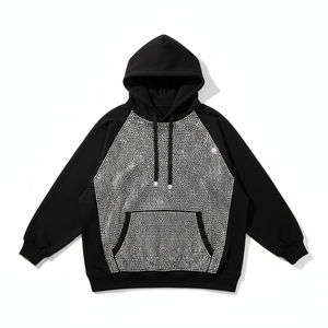 Casual Fashion Pullover High Quality Shiny Rhinestones <b>Hoodie</b> Streetwear Oversized Breathable Custom Manufacturer Hoodies - Product Image 1