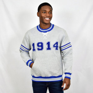 Sweat à capuche en molleton blanc uni brodé Phi Beta Sigma pour homme, respirant, streetwear d'hiver - Product Image 5
