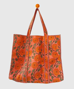 Sac fourre-tout en coton brodé bohème avec motif floral, sac de shopping pour femmes, toutes saisons, fermeture ouverte - Product Image 1