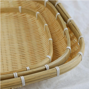 Plateaux de service élégants carrés en bambou naturel Décor minimal Cuisine Maison Fruits Snacks Stockage pour la cuisine ou la maison - Product Image 6