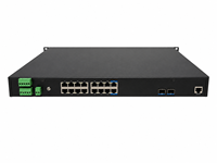 Hi-Net IRS2916F2R-AC/DC 16 Port 1000Mbps L2 Managed Industrial Switch 2 Port Gigabit SFP Fiber Uplink Terpasang di Dinding