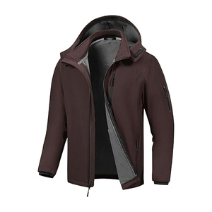 Veste Softshell Homme Design Unique 2026 avec Fermeture Éclair, Face Enduite, Service OEM Personnalisable, Tissu Polyester Haute Qualité - Product Image 1