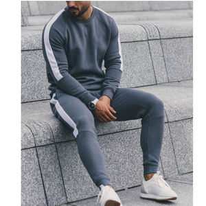 Ropa de calle de moda de gran tamaño, conjunto de 2 piezas, venta al por mayor, logotipo personalizado, Sudadera con capucha para hombre, pantalones de chándal, chándal de invierno de talla grande - Product Image 1