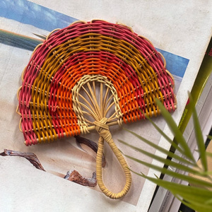 Luxurious wall decor rattan <b>hand</b> <b>fans</b> wholesale <b>fan</b>-shape art handheld <b>fan</b> for walls accessory - Product Image 2
