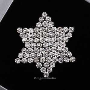 Diamant de laboratoire de 1,0 carat, 3,1-3,5 mm, couleur D, percé au laser, taille brillant |   Certifié IGI |   Boucles d'oreilles et bagues de fiançailles de la marque OM GEMS - Product Image 1