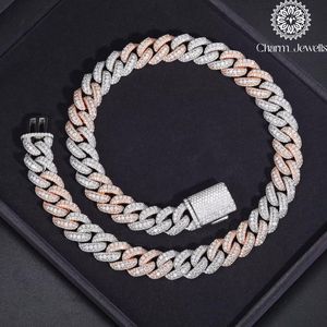 Charm Jewells Moissanite <b>Statement</b> <b>Necklace</b> 14K Gold Plated Link Chain IGI Certified Hip Hop Luxury Unisex Party Jewelry - Product Image 4