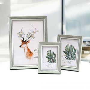 Eco Friendly Wood Grain Photo <b>Frame</b> Luxury Pastel Green Picture <b>Frame</b> Custom A4 Certificate <b>Frame</b> For Desk Display Photo <b>Frame</b> - Product Image 1