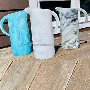 Jarra de Navidad de resina hecha a mano, jarra de remolino multicolor de albaricoque de agua soplada a mano, tazas Premium para Bar restaurent - Product Image 3