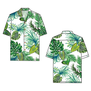 Nouvelle chemise hawaïenne pour homme à manches courtes, imprimée, en rayonne, col cubain, vente en gros - Product Image 4
