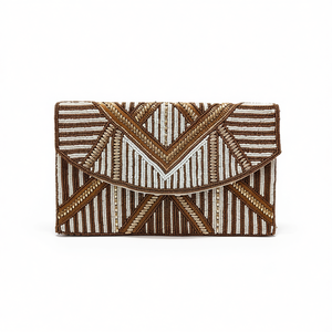 Sac fourre-tout indien traditionnel de luxe fait main, multicolore, orné de perles de verre, durable, artisanal, avec poignée baguette, mode décontractée haut de gamme - Product Image 2