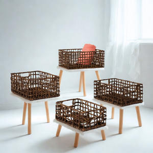 Exquisita Cesta Rectangular de Jacinto de Agua Vintage Ecológica: La Solución Definitiva de Almacenamiento. Exportación a Todo el Mundo desde Vietnam. Viet Anh. - Product Image 1