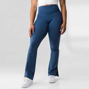 Factory Price <b>Plus</b> <b>Size</b> Women <b>Yoga</b> <b>Pants</b> Bell Bottom High Quality Custom Print Fitness Leggings for Women - Product Image 6