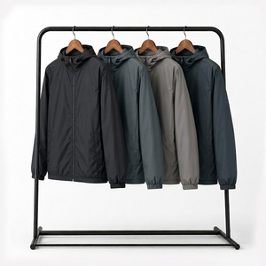 Wholesale Hooded Waterproof Windproof Breathable Zipper Closer <b>Safari</b> <b>Jacket</b> High Quality Winter Men's Windbreaker - Product Image 1