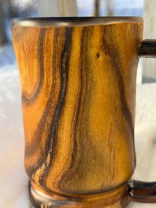 Handmade Wooden Mug With Handle Vintage Style Cylinder Shape Coffee <b>Tea</b> <b>Cup</b> For Home Camping - Product Image 6