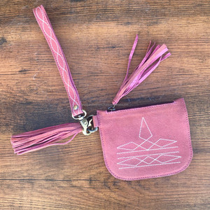 Porte-monnaie en cuir suédé de luxe pour femmes avec bracelet d'outillage porte-cartes en cuir véritable occidental porte-clés portefeuilles - Product Image 3