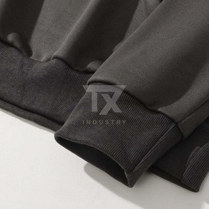 Heavyweight Black Rhinestone Letter Pattern Full <b>Zip</b> Hoodie Premium Cotton Streetwear - Product Image 5