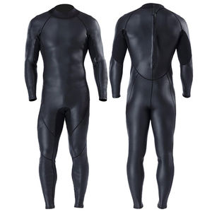 Men's One Piece Long Sleeve Polyester/Nylon <b>Wetsuit</b> 2.5mm Crew Neck UPF50+ Quick Dry Sportswear Black FLOW FORGE LTD Zipper - Product Image 6