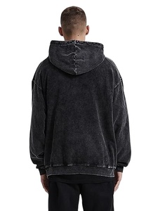 Sudadera con Capucha Premium 100% Algodón Lavado al Ácido, Estilo Vintage, Oversize, Transpirable, Unisex, para Invierno - Product Image 4