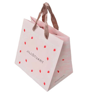 ถุงกระดาษหลากสีพิมพ์โลโก้ได้ตามต้องการเสื้อผ้ากระเป๋าริบบิ้นสำหรับช้อปปิ้งบูติกสุดหรู - Product Image 3