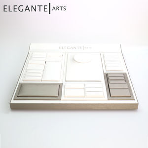 Présentoir de comptoir en daim PU blanc pour magasin - Product Image 2