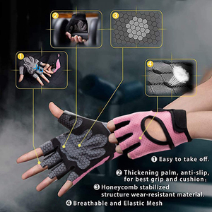 Guantes Deportivos Unisex con Agarre Fuerte para Gimnasio, Entrenamiento con Pesas, Guantes Deportivos de Medio Dedo, Guantes sin Dedos para Entrenamiento de Fuerza - Product Image 4