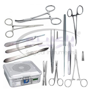 Kit de pansement médical en acier inoxydable réutilisable certifié CE, avec source d'alimentation manuelle, par Blush Surgical - Product Image 1