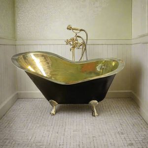 Premium Polished Copper Bathtub Luxury Metal Bath <b>Tub</b> for Home Bathroom Hotel Resort and Villa Interior - Product Image 1