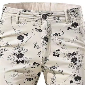 Shorts de course pour hommes avec compression intégrée, imprimé floral, style décontracté, taille mi-haute, fermeture boutonnée, avec poches - Product Image 6