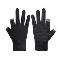 Guantes Transpirables de 3/4 Dedos con Protección Solar UPF 50+, Palma de Silicona Antideslizante para Hombres y Mujeres, para Pesca, Ciclismo, Running