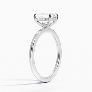 BOJ <b>Ring</b> 019 <b>Emerald</b> Cut 925 <b>Silver</b> Audrey Perfect Fit Hidden Halo <b>Ring</b> 2ct D Color VVS1 Moissanite GRA Certified Low Price Sale - Product Image 2