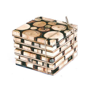 แผ่นรองแก้วไม้ทำจากเรซินสำหรับตกแต่งวางเครื่องดื่มทรงกลมและสี่เหลี่ยมที่รองแก้วชาอุปกรณ์เสริมสำหรับบาร์กาแฟ - Product Image 5