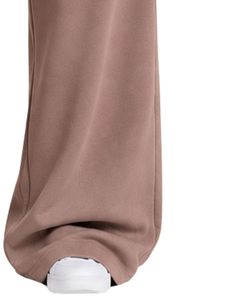 Custom Taupe Women <b>Wide</b> <b>Leg</b> <b>Sweatpants</b> High Waist Loose Fit Casual Streetwear Lounge Fleece Trousers With <b>Drawstring</b> Pockets - Product Image 4