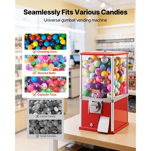 21-Inch Gumball Machine 25-Cent <b>Candy</b> Vending Dispenser for Shopping Malls & Supermarkets for AMU - Product Image 2