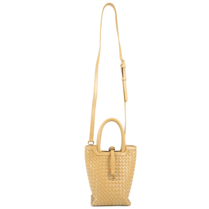 Custom OEM Design Logo Women's High Quality Fashion Brand Handbag Genuine Leather <b>Hand</b> Woven Bucket Bag from Bag Manufacturer - Product Image 3